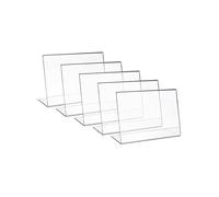 HMF 46933 Présentoir de Table Acrylique incliné | 5 Pièces | DIN A5 Format Paysage | Transparent