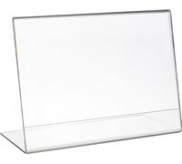 HMF 46933 Présentoir de table Support en L Din A5 acrylique, support pour cartes de menu, format horizontal, 21 x 15 x 8,3 cm