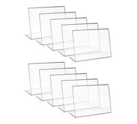 HMF 46935 Présentoir de Table Acrylique incliné | 10 Pièces | DIN A4 Format Paysage | Transparent
