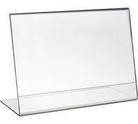 HMF 46935 Présentoir de table Support en L Din A4 acrylique, support pour cartes de menu, format horizontal 30,5 x 21,5 x 8,5 cm