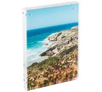 HMF 46973 Cadre photo magnétique en verre acrylique | 15 x 21 cm | Transparent