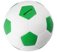 HMF 4790-06 Tirelire Football Aspect Cuir 15 cm de diamètre, Vert Blanc