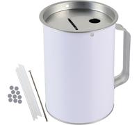 HMF 48000-07 Boîte à dons avec poignée, boîte de collecte, 14,5 x 10 cm, gris clair