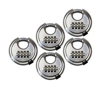 HMF - 5 x 3502-09 Cadenas disque, combinaisonà quatre chiffres, Outdoor, 7 x 7 x 2,4 cm