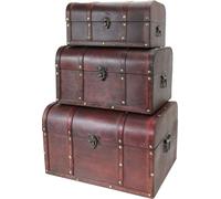 HMF 6406700 Coffres au trésor en bois, Portugal, lot de 3