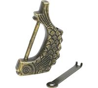 HMF 6491-FIS-23 Cadenas décoratif chinois antique, poisson, 6 x 3 x 0,8 cm, or