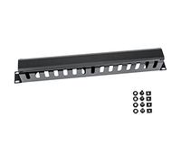 HMF 65451-02 Cable Management avec Cache pour Armoire Serveur | Serveur Organiseur de Cable | 19 Pouces | 1 U | Noir