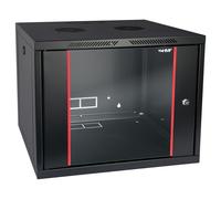 HMF 66409-02 Armoire pour serveur 19 pouces, 9 UH, 55 x 45 x 46 cm, entièrement montée, noir