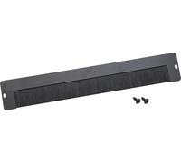 HMF 66429-02 Passe-câbles avec brosse pour armoire de serveur 19 pouces, extérieur, noir
