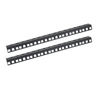 HMF 66808-02 Rail pour Rack pour Armoire de Serveur | 2 pièces | 10 Pouces | 8 UH | Noir