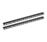 HMF 66810-02 Rail pour Rack pour Armoire de Serveur | 2 pièces | 10 Pouces | 10 UH | Noir