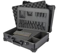 HMF Coffre à outils vide, grand coffret d'outils avec mousse prédécoupée | 46 x 33 x 15 cm