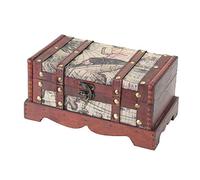 HMF Coffre au trésor en bois, petite Malle au trésor pour anniversaire d’enfant | 23 x 13 x 11 cm | Amérique