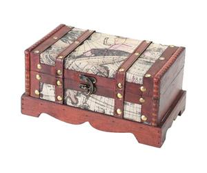 HMF Coffre au trésor en bois, petite Malle au trésor pour anniversaire d’enfant | 23 x 13 x 11 cm | Amérique