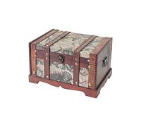 HMF Coffre au trésor en bois, petite Malle au trésor pour anniversaire d’enfant | 29 x 20 x 17 cm | Amérique