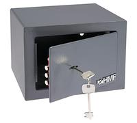 HMF Coffre fort a clef, petit coffre fort | 23 x 17 x 17 cm | Anthracite