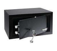 HMF Coffre-fort à clés, coffre-fort pour meubles avec serrure à double panneton, pour la maison ou le bureau | 31 x 17 x 25 cm | Noir