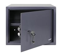 HMF Coffre-fort à clés, coffre-fort pour meubles avec serrure à double panneton, pour la maison ou le bureau | 38 x 30 x 30 cm | Anthracite