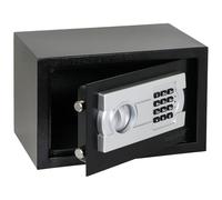 HMF Coffre-fort de sécurité pour la maison, l’hôtel ou le bureau, coffre-fort de meuble avec serrure à combinaison pour documents DIN A5 | 31 x 20 x 20 cm | Noir