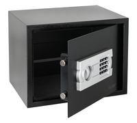 HMF Coffre-fort de sécurité pour la maison, l’hôtel ou le bureau, coffre-fort de meuble avec serrure à combinaison pour documents DIN A4 | 38 x 30 x 30 cm | Noir