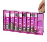 HMF Compteur de pièces avec tri Automatique pour Le Rangement de la Monnaie, trieur de pièces Transparent avec échelle de Valeur, Tirelire pour Enfants | 24 x 12 x 5 cm | Rose