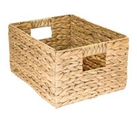HMF panier de rangement, panier pliable tressé en jacinthe d'eau jonc de mer | taille L | 36 x 28 x 20 cm