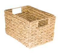 HMF panier de rangement, panier pliable tressé en jacinthe d'eau jonc de mer | taille M | 32 x 23 x 20 cm