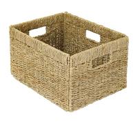 HMF Panier de rangement, panier tressé en jonc de mer | convient pour Billy | 35 x 25 x 20 cm
