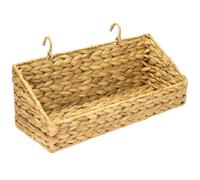 HMF Panier suspendu tressé en jacinthe d'eau durable, panier de rangement à suspendre | 40 x 15 x 15 cm