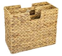 HMF Porte-journaux tressé en jacinthe d'eau | 2 compartiments | 40 x 20 x 33 cm