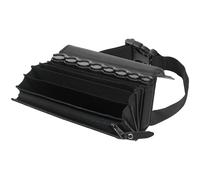 HMF Portefeuille de Serveur en Cuir avec Ceinture réglable, Sacoche de Serveur avec Fermeture magnétique, monnayeur Euro et Compartiment zippé | 20,5 x 10 x 6,5 cm | Noir
