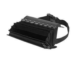 HMF Portefeuille de Serveur en Cuir avec Ceinture réglable, Sacoche de Serveur avec Fermeture magnétique, monnayeur Euro et Compartiment zippé | 20,5 x 10 x 6,5 cm | Noir