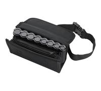 HMF Portefeuille Serveur avec Ceinture Réglable, Porte Monnaie avec Monnayeur Euro et Poche zippée | pour Livreur, Chauffeur de Bus, Taxi | 20,5 x 10 x 6,5 cm | Noir