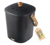 HMF poubelledurable 3780 cuisine, poubelle à compost inodore avec couvercle, 3 litres, noir