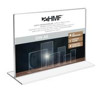 HMF Présentoir de Table Acrylique A6 Format Paysage, Porte Menu Restaurant, Double Face, Support Affiche Publicitaire pour Bureau, Restaurant, Menu | Transparent
