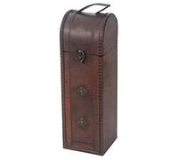 HMF Vintage Boîte cadeau avec couvercle | Caisse à vin en bois | Caisse à vin pour 1 bouteille de vin | Format portrait | Italie