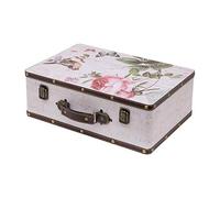 HMF VKO102 Valise en Bois Vintage | 38 x 26 x 13 cm | Grand | Rose comme Décoration