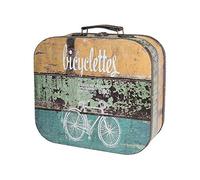 HMF VKO200 Valise en Bois Vintage | 25 x 21,5 x 8,5 cm | Petit | Bicyclette comme Décoration