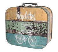 HMF VKO200 Valise en Bois Vintage | 32 x 29,5 x 12 cm | Grand | Bicyclette comme Décoration