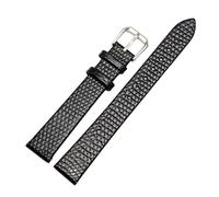 HMFANG 10mm 12mm 14mm 16mm 18mm 20mm Nouveau Haute Qualité Femmes Noir Marron Rouge Bracelet De Montre En Cuir Véritable Bracelet Avec Boucle Ardillon(Brown,12mm)