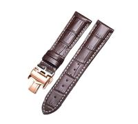 HMFANG 14 15 18 19 20 2 1mm STRAP ACCESSOIRES DE MONTRER COMPATIBLE AVEC Conquest Master Collection Watch Band Bracelet en cuir(Brown rose,14mm with LG)