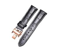 HMFANG 14 15 18 19 20 2 1mm STRAP ACCESSOIRES DE MONTRER COMPATIBLE AVEC Conquest Master Collection Watch Band Bracelet en cuir(Black rose,20mm with LG)