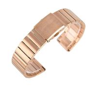 HMFANG 18 20 22 24mm Mode Bracelet De Montre en Acier Inoxydable Bracelets De Montre Réglables Bracelet en Métal Bracelet À Maillons Solides + 2 Barres À Ressort(Rose Gold_20mm)