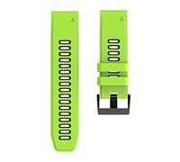HMFANG 2 6mm 22mm 20mm Strap Quickfit compatible avec Garmin Épixe Fenix 7 7x 7s Solaire 6 6x 6s Pro 5x 5s Plus/Instinct 2 / Forerunner 945 Bande de silicone(Green black,For Garmin EPI)