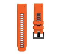HMFANG 2 6mm 22mm 20mm Strap Quickfit Compatible Avec Garmin Épixe Fenix 7 7x 7s Solaire 6 6x 6s Pro 5x 5s Plus/Instinct 2 / Forerunner 945 Bande De Silicone(Orange black,For Fenix 7 (47mm))