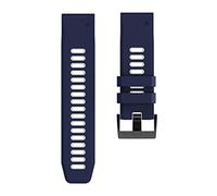 HMFANG 2 6mm 22mm 20mm Strap Quickfit compatible avec Garmin Épixe Fenix 7 7x 7s Solaire 6 6x 6s Pro 5x 5s Plus/Instinct 2 / Forerunner 945 Bande de silicone(Blue white,QuickFit 26mm)