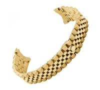 HMFANG 20mm 316L Acier Inoxydable Jubilé Argent Deux Tons Or Rose Montre Bracelet Solide Vis Liens Extrémité Courbée