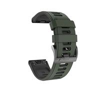 HMFang 22 2 6mm Quick Release Fit Garmin Watchband Fenix 6 6X Pro montre en silicone Easyfit Poignet Compatible With Fenix 5X 5 Plus 3HR Bracelet de montre(Army Black,22mm Fenix 5 5Plus)