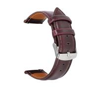 HMFANG 22 Mm 20 Mm 18 Mm Bracelet De Montre À Dégagement Rapide Bracelet De Montre Noir Rouge Marron For Hommes Femmes Compatible Avec Fossile(Dark Red,20mm)