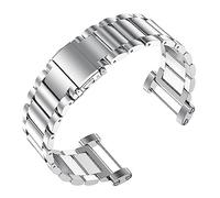 HMFANG Bracelet classique en acier inoxydable Bracelet de montre et outils compatibles avec Suunto Core All Black Silver Gold Rose Sport Watch (Argent)